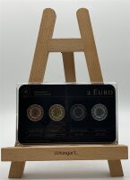 Lettland Gedenkmünzenset 2 Euro 2014 Milda, Prestige Metal Set stgl., bfr.