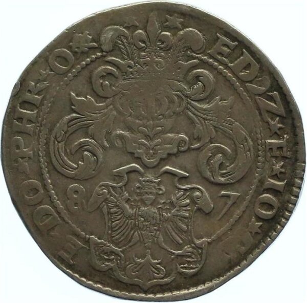 Ostfriesland Edzard II. und Johann Reichstaler 1587 Silber ss+
