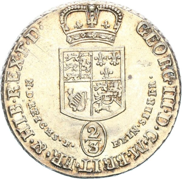 Braunschweig-Calenberg-Hannover Georg III. 24 Mariengroschen (2/3 Taler) 1800 EC (Clausthal) Silber vz-stgl.