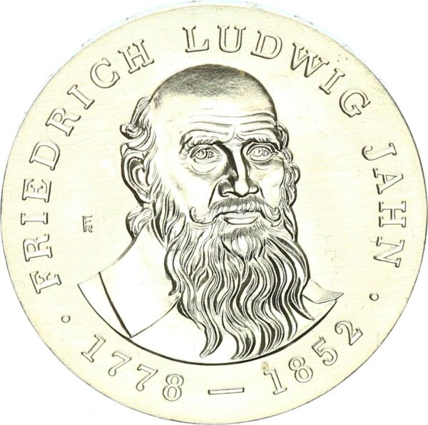 DDR Gedenkmünze 5 Mark 1977 A Friedrich Ludwig Jahn pfr., f. stgl./stgl. Jäger 1564
