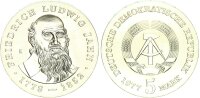 DDR Gedenkmünze 5 Mark 1977 A Friedrich Ludwig Jahn pfr., f. stgl./stgl. Jäger 1564
