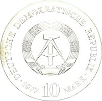 DDR Gedenkmünze 10 Mark 1977 A Otto von Guericke Silber pfr., stgl. Jäger 1565