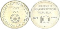 DDR Gedenkmünze 10 Mark 1974 A 25 Jahre DDR vz-stgl. Jäger 1551