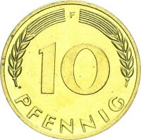 BRD Kursmünze 10 Pfennig 1968 F (Stuttgart) pfr., f. stgl.