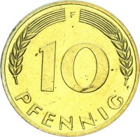 BRD Kursmünze 10 Pfennig 1968 F (Stuttgart) pfr., f....