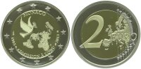 Monaco Gedenkmünze 2 Euro 2013 20. Jahrestag - Aufnahme in die Vereinten Nationen PP