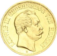Hessen Ludwig III. 10 Mark 1876 H Gold vz+