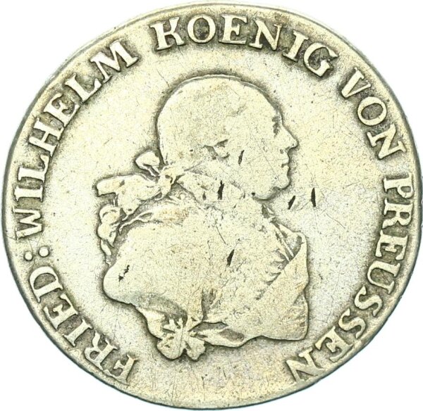 Brandenburg-Preußen Friedrich Wilhelm II. 1/3 Taler 1793 B (Breslau) Silber s-ss