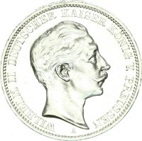 Preußen Wilhelm II. 3 Mark 1912 A Silber vz/vz+...