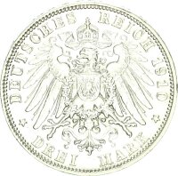 Bayern Otto 3 Mark 1910 D Silber vz Jäger 47