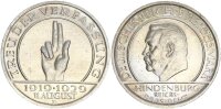 Weimarer Republik 5 Reichsmark 1929 D Schwurhand Silber vz Jäger 341
