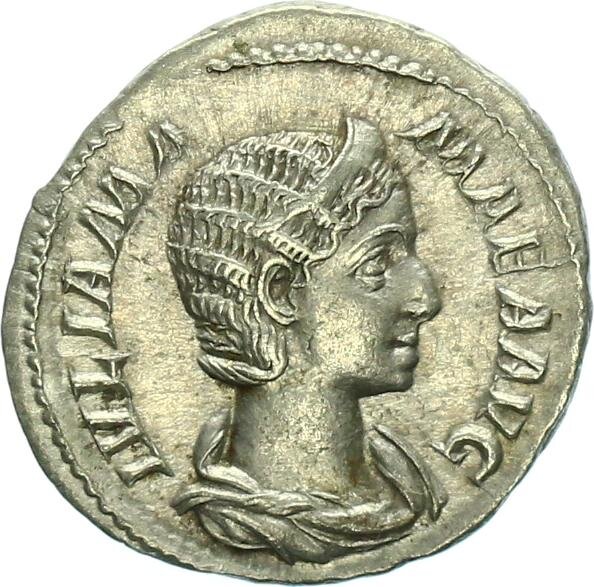 Römische Kaiserzeit Severus Alexander - für Julia Mamaea AR-Denar 230 n. Chr. Rom Silber vz