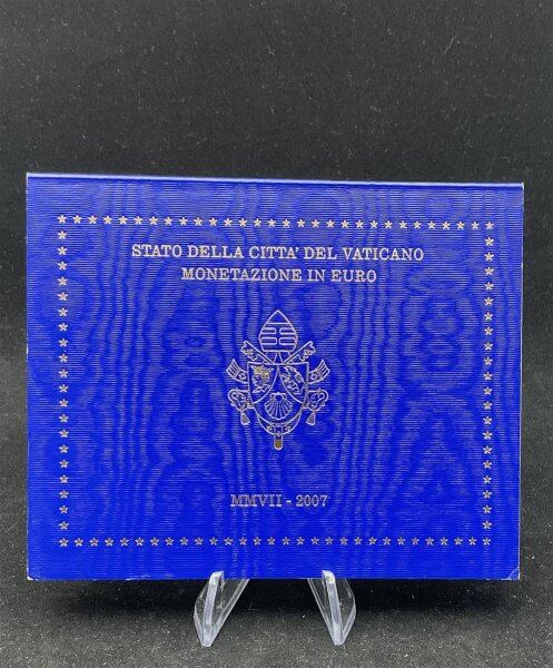 Vatikan KMS 1 Cent bis 2 Euro 2007 IPZS - Italien Kursmünzensatz, Benedikt XVI. stgl., bfr.
