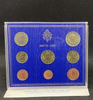 Vatikan KMS 1 Cent bis 2 Euro 2007 IPZS - Italien Kursmünzensatz, Benedikt XVI. stgl., bfr.