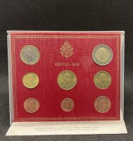Vatikan KMS 1 Cent bis 2 Euro 2008 IPZS - Italien Kursmünzensatz, Benedikt XVI. stgl., bfr.