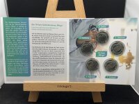 Deutschland Gedenkmünzenset 5x 10 Euro 2022 A,D,F,G,J Im Dienst der Gesellschaft, Pflege, Polymerring, Komplettsatz stgl., bfr.