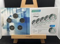 Deutschland Gedenkmünzenset 5x 10 Euro 2022 A,D,F,G,J Im Dienst der Gesellschaft, Pflege, Polymerring, Komplettsatz stgl., bfr.