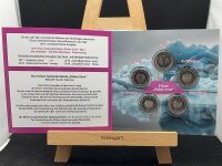 Deutschland Gedenkmünzenset 5x 5 Euro 2021 A,D,F,G,J Polare Zone, Polymerring, Komplettsatz stgl., bfr.