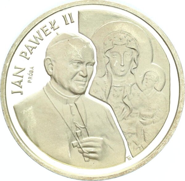 Polen Dritte Republik 200000 Zlotych 1991 Warschau Papst Johannes Paul II. Silber PP