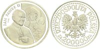 Polen Dritte Republik 200000 Zlotych 1991 Warschau Papst Johannes Paul II. Silber PP