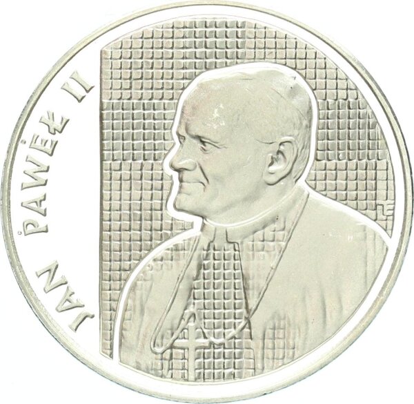 Polen Volksrepublik 10000 Zlotych 1989 Papst Johannes Paul II. Silber min. berührte PP