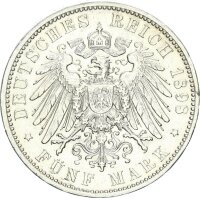Bayern Otto 5 Mark 1898 D Silber ss-vz Jäger 46