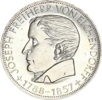 BRD Gedenkmünze 5 DM 1957 J Freiherr von Eichendorff...