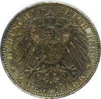 Reuß älterer Linie Heinrich XXII. 2 Mark 1892...
