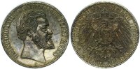 Reuß älterer Linie Heinrich XXII. 2 Mark 1892 A Silber vz+/f. stgl. Jäger 117