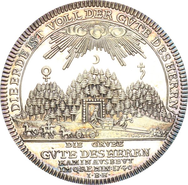 Deutschland Medaille 1973 (1740) Preussag, Ausbeutetaler Grube Güte Silber berührte PP