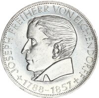 BRD Gedenkmünze 5 DM 1957 J Freiherr von Eichendorff...