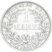 Kaiserreich 1 Mark 1883 A kleiner Adler Silber ss-vz...