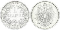 Kaiserreich 1 Mark 1883 A kleiner Adler Silber ss-vz Jäger 9