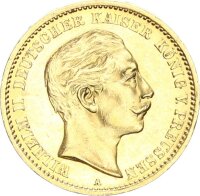 Preußen Wilhelm II. 10 Mark 1909 A Gold vz+/f....