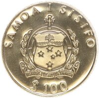 Australien und Ozeanien Samoa 100 Tala 1988 Kon-Tiki Gold PP