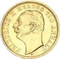 Anhalt Friedrich II. 20 Mark 1904 A Regierungsantritt...
