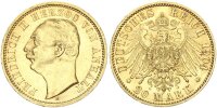 Anhalt Friedrich II. 20 Mark 1904 A Regierungsantritt Gold vz/vz+ Jäger 182