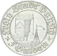 Danzig Freie Stadt 5 Gulden 1932 (A) Krantor Silber vz...