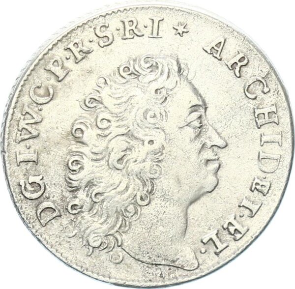 Jülich-Berg Johann Wilhelm II. 1/6 Taler 1714 Düsseldorf Silber ss