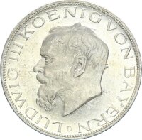 Bayern Ludwig III. 5 Mark 1914 D Silber vz aus PP...