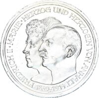 Anhalt Friedrich II. 5 Mark 1914 A Silberhochzeit Silber...