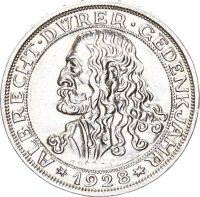 Weimarer Republik 3 Reichsmark 1928 D Albrecht Dürer...
