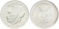 Bulgarien Volksrepublik 2 Lewa 1964 20. Jahrestag der Republik Silber PP