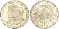 Sachsen Friedrich August III. 2 Mark 1909 E Universität Leipzig Silber pfr., stgl. Jäger 138