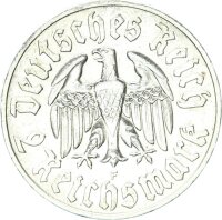 Drittes Reich 2 Reichsmark 1933 F Martin Luther Silber f. vz
