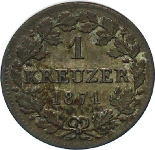 Bayern Ludwig II. 1 Kreuzer 1871 vz-stgl. AKS 183