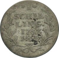 Hamburg, Stadt Schilling 1757 IHL s-ss