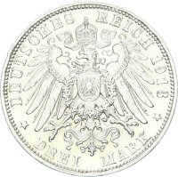 Bayern Otto 3 Mark 1913 D Silber vz Jäger 47
