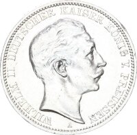 Preußen Wilhelm II. 3 Mark 1910 A Silber ss-vz...