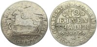 Braunschweig-Wolfenbüttel Fürstentum Karl Wilhelm Ferdinand 1/12 Taler 1806 MC (Braunschweig) s/ss